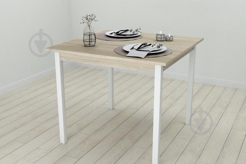 Стол кухонный Ferrum-decor Диего 75x90x90 Белый ДСП Сонома 16мм (DIE0025)