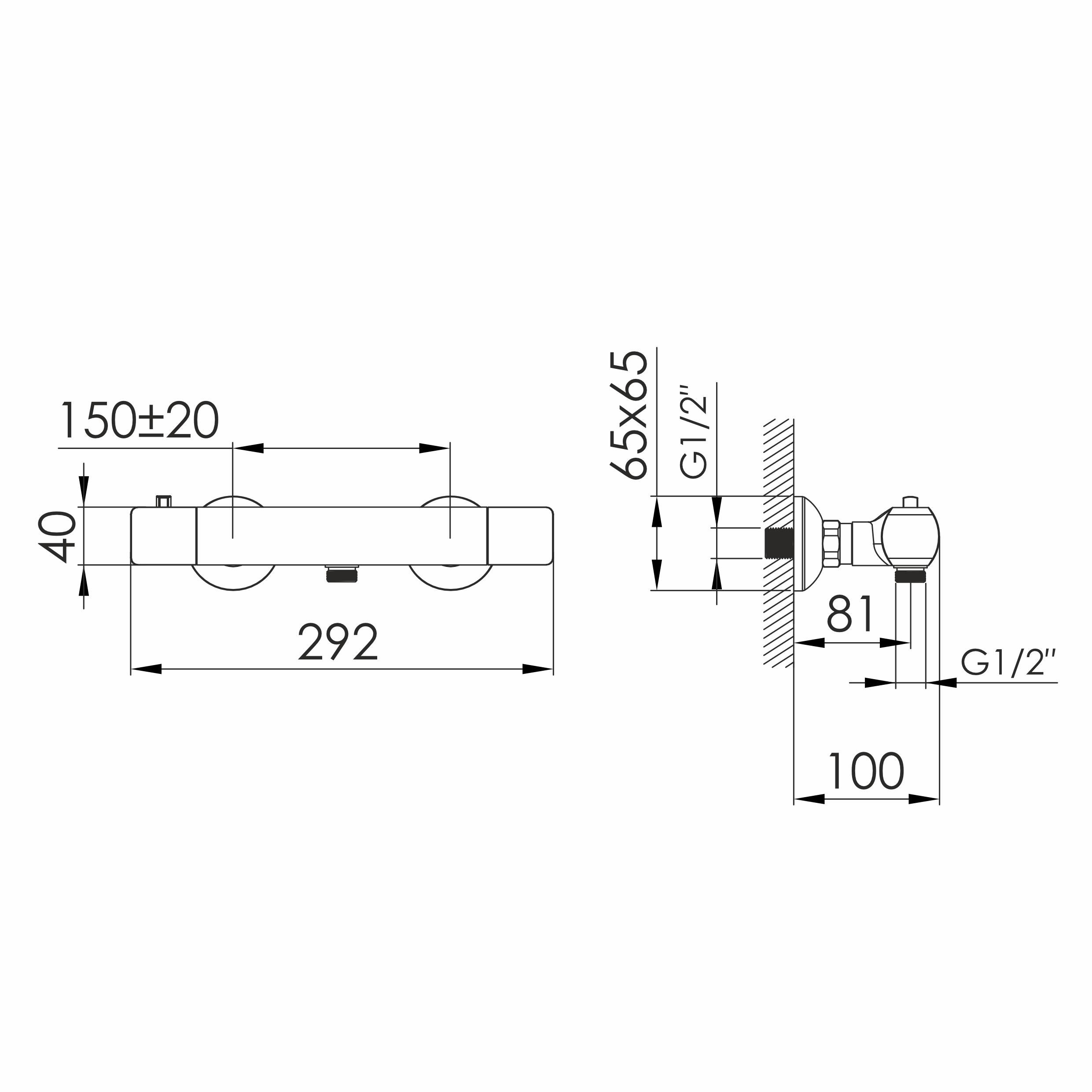 Змішувач для душу Imprese Bilovec f03300910AA з термостатом Чорний (253645) - фото 2 Змішувач для душу Imprese Bilovec f03300910AA з термостатом Чорний (253645) - фото 2