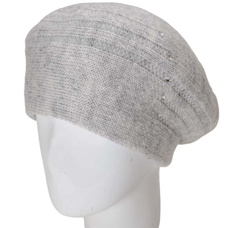 Берет женский Lirus Черта двойной Светло-серый (131671)