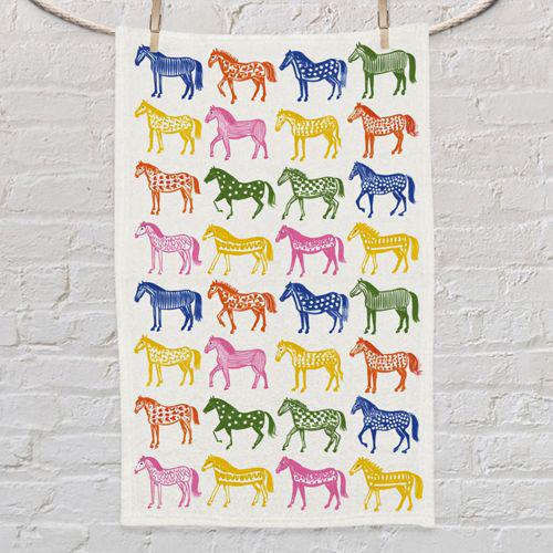 Полотенце Presentville с принтом Разноцветные лошадки 50х80 см (PLM_26NY005)