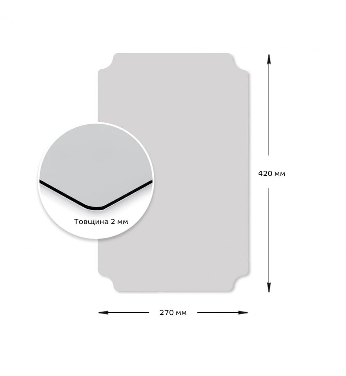 Зеркало на самоклейке прямоугольное 270х420х2 мм (1520) - фото 3 Зеркало на самоклейке прямоугольное 270х420х2 мм (1520) - фото 3