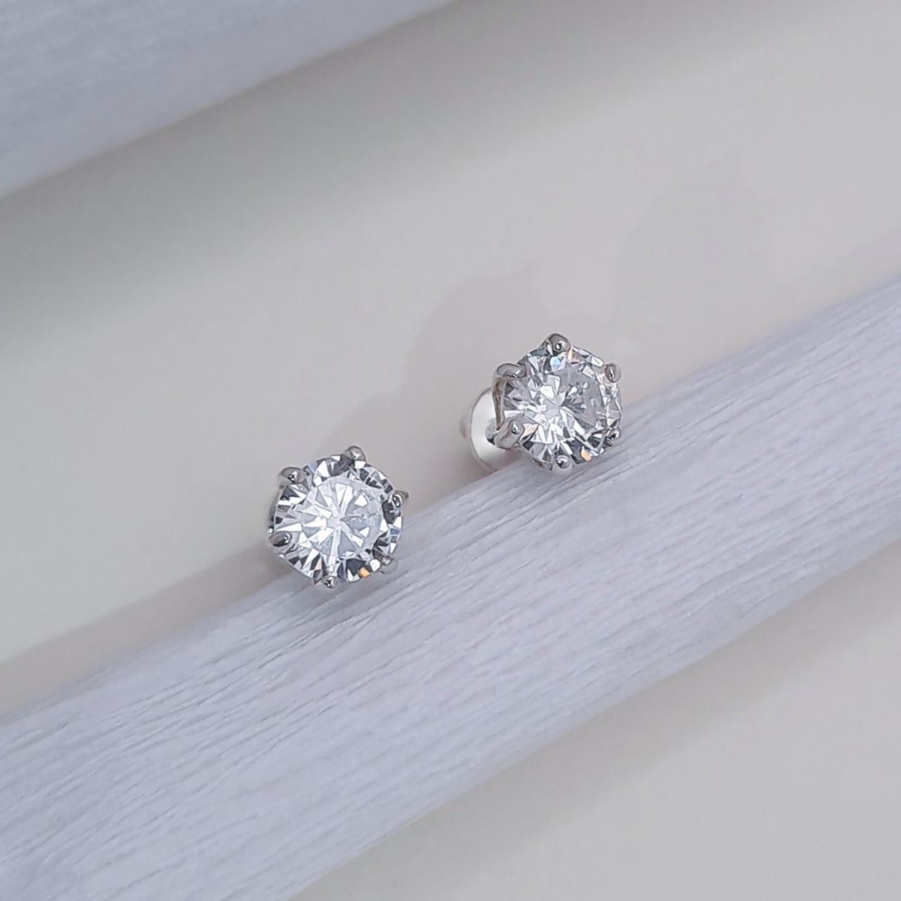 Серебряные серьги с фианитами (2238330272)