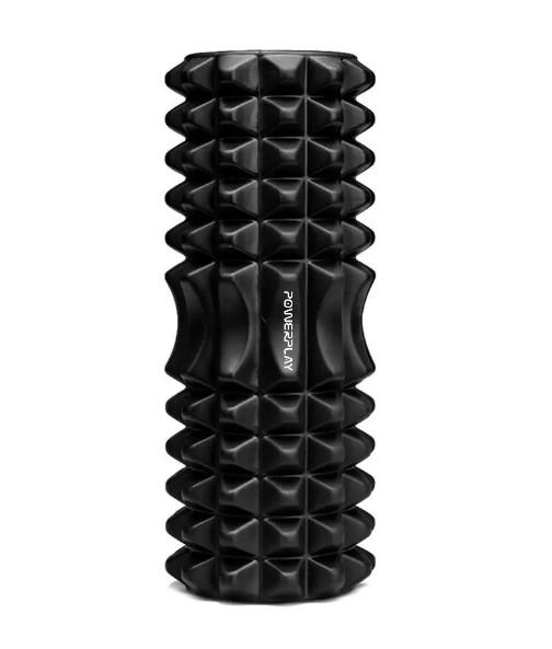Массажный ролик PowerPlay 4405 EVA Massage Roller 33x12 см Черный (PP_4405_Black) - фото 2