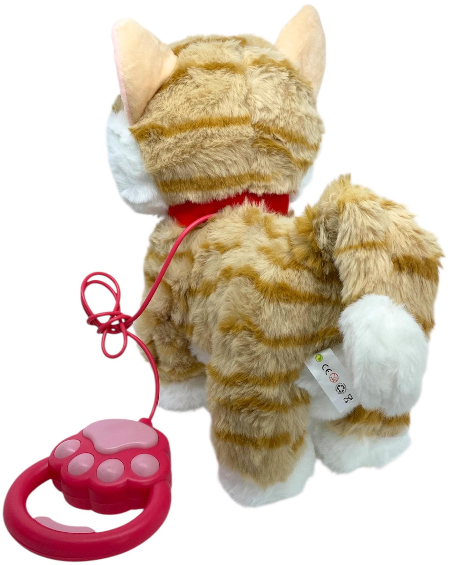 Інтерактивна іграшка м'яка Кошеня рухається/нявчить з повідцем Бежевий (27196534) - фото 6 Інтерактивна іграшка м'яка Кошеня рухається/нявчить з повідцем Бежевий (27196534) - фото 6