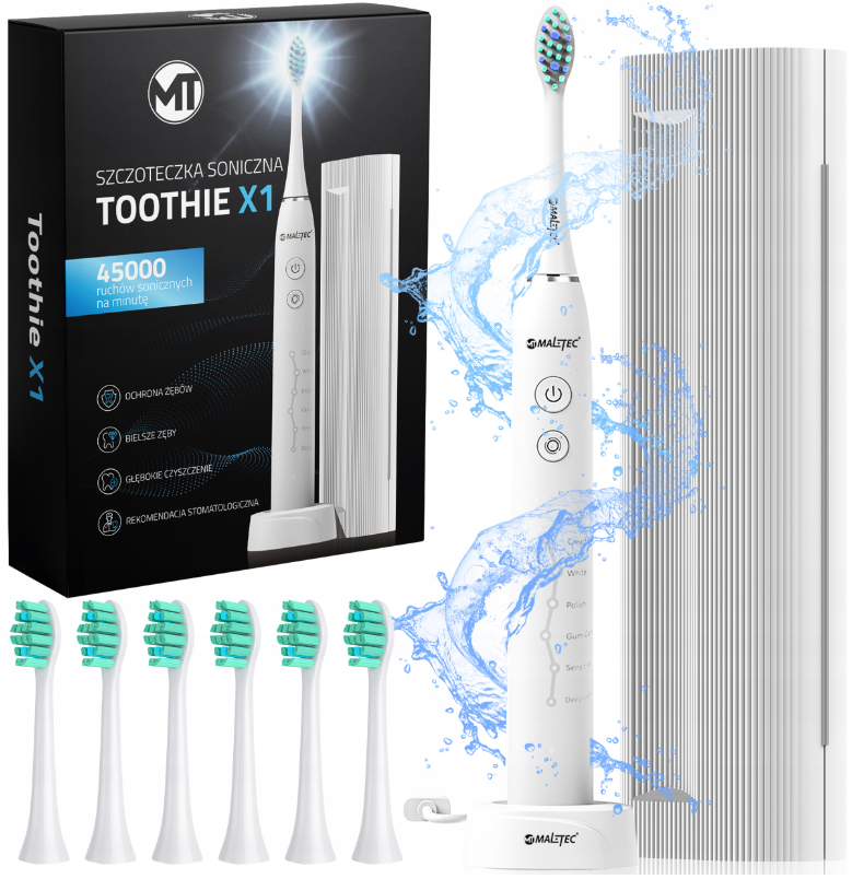 Зубна щітка ультразвукова Maltec Toothie X1 White - фото 11 Зубна щітка ультразвукова Maltec Toothie X1 White - фото 11