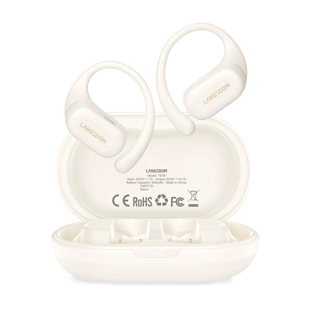 Наушники беспроводные Langsdom TS19 Open Ear с шумоподавлением Бежевый (26871664) Наушники беспроводные Langsdom TS19 Open Ear с шумоподавлением Бежевый (26871664)