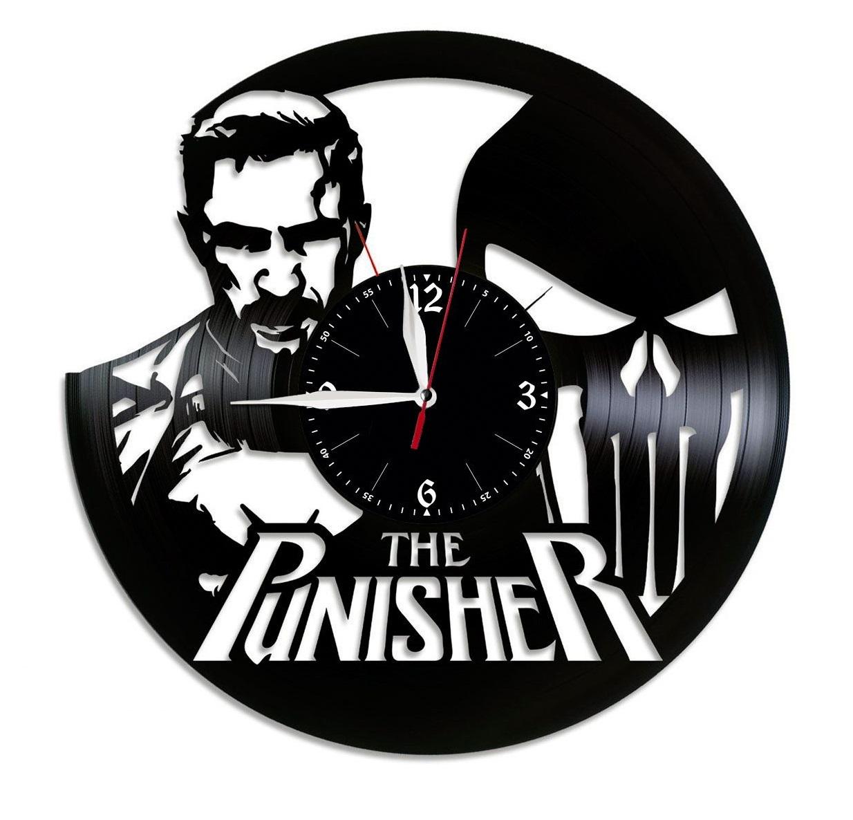 Часы настенные Каратель 2047 из виниловой пластинки