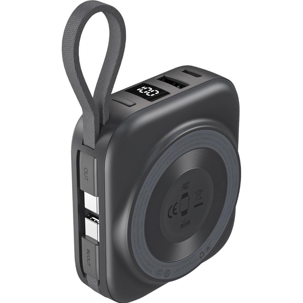 Повербанк Choetech Magnetic Wireless 10000 mAh 22,5W Black (B697C-BKGY)
