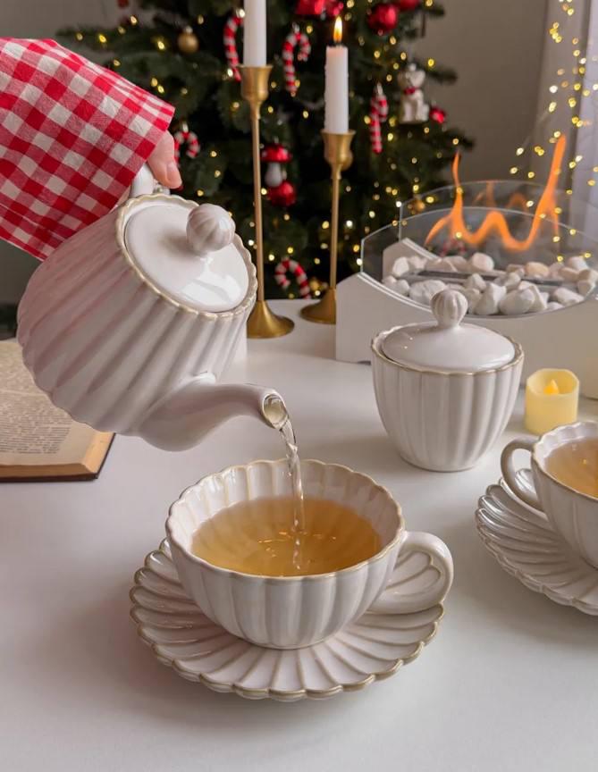 Чашка з блюдцем Елеганс керамічна 250 мл (90716) - фото 3