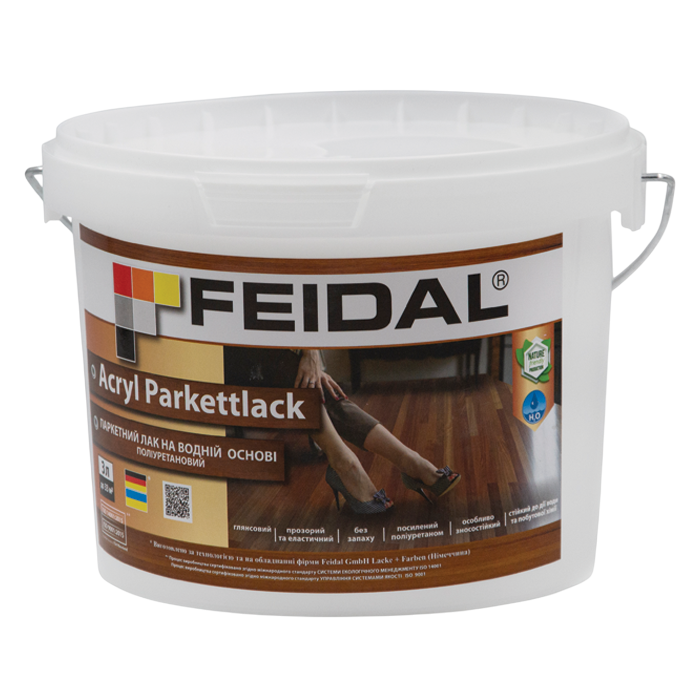 Лак глянцевый паркетный на водной основе Feidal Acryl Parkettlack 1 л (2034870087) - фото 1