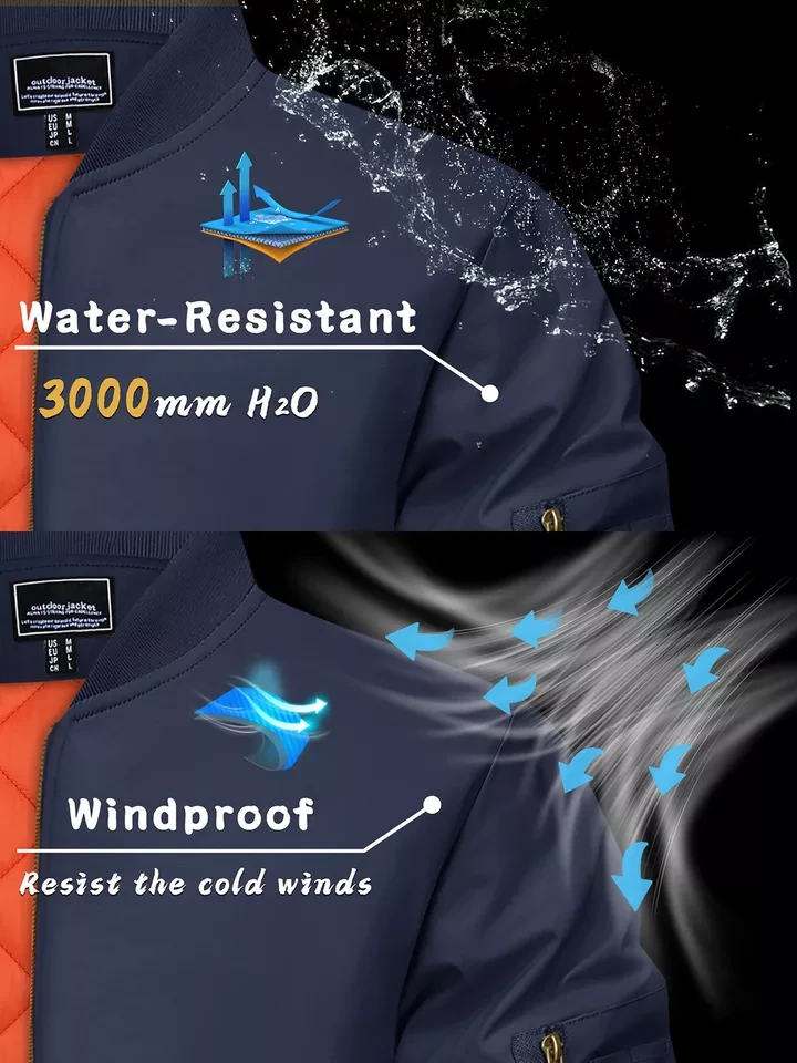 Куртка-бомбер мужская XL Темно-синий (25763634) - фото 8 Куртка-бомбер мужская XL Темно-синий (25763634) - фото 8