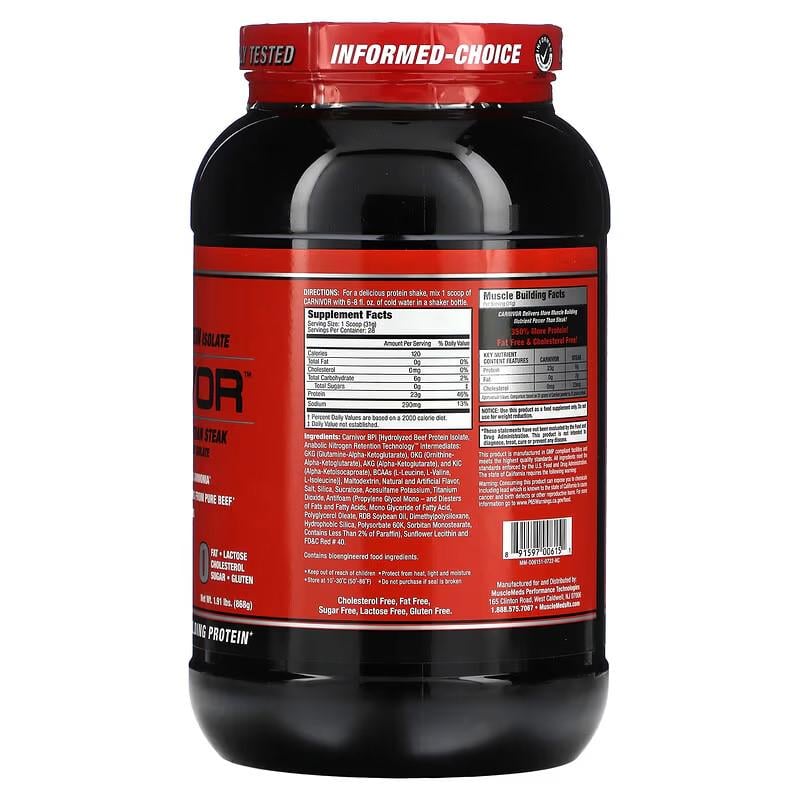 Протеїн MuscleMeds Carnivor Bioengineered Beef Protein Isolate Fruity Cereal 868 g - фото 2