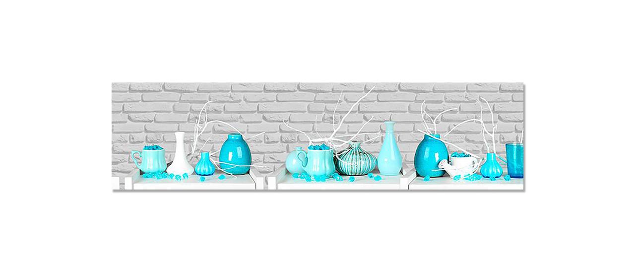 Наклейка виниловая на кухню Zatarga Голубые Кувшины 650х2500 мм (1274514158)