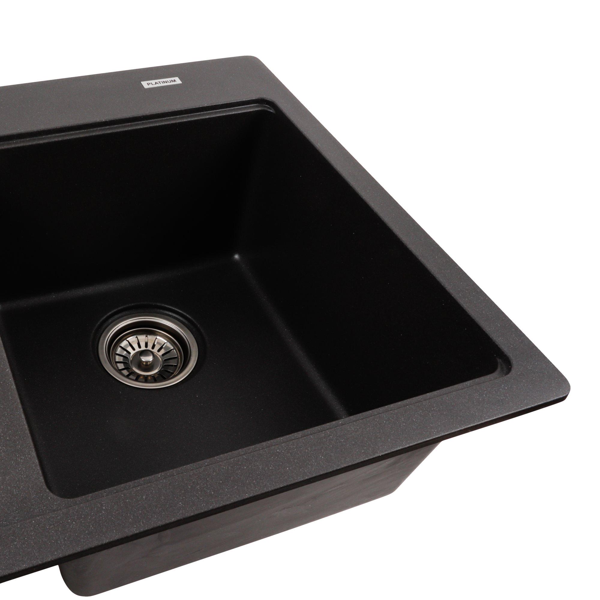 Мойка для кухни гранитная Platinum 7850 HARMONY матовая Морион - фото 3 Мойка для кухни гранитная Platinum 7850 HARMONY матовая Морион - фото 3