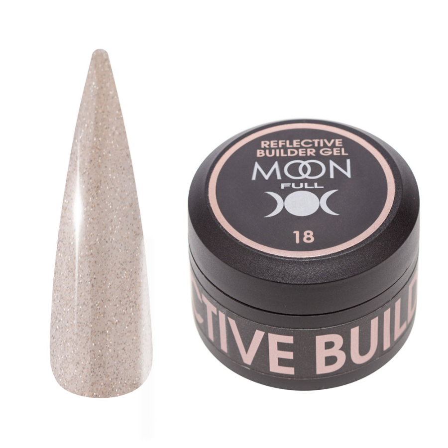 Гель для наращивания световозвращающий Moon Full Reflective Builder Gel №18 30 мл