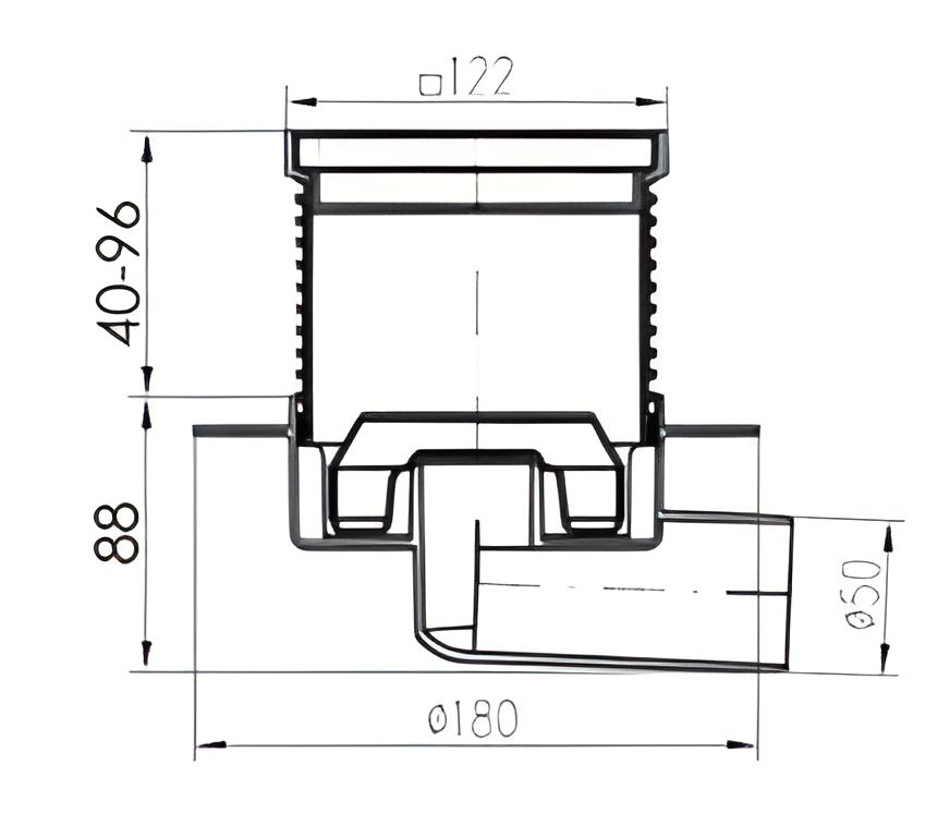 Трап душовий MCH C 425 XL горизонтальний випуск з кришкою під плитку/нержавіюча сталь рамка (13934404) - фото 3 Трап душовий MCH C 425 XL горизонтальний випуск з кришкою під плитку/нержавіюча сталь рамка (13934404) - фото 3