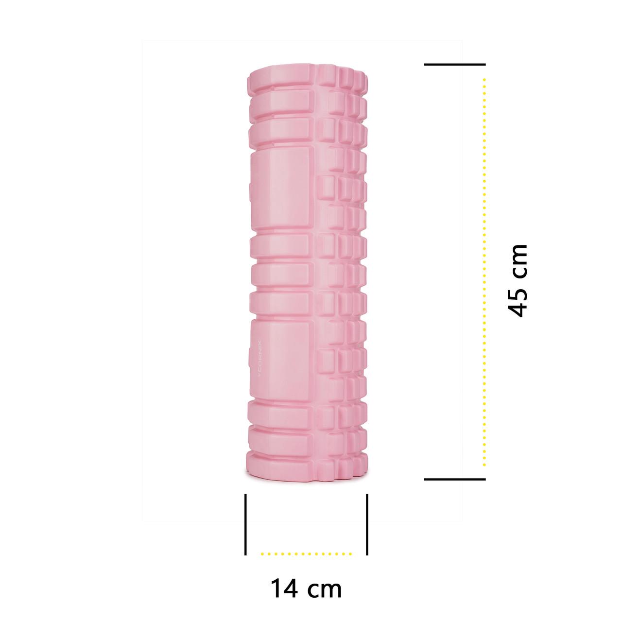 Масажний ролик Cornix EVA 45x14 см XR-0037 Light Pink (2514759677) - фото 4