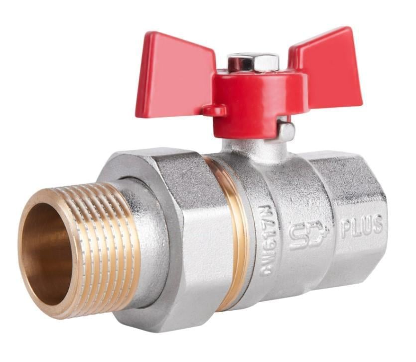 Кран шаровой с американкой Thermo Alliance Standart 1" ВН прямой латунь PN40 бабочка (SD220NW25PN40) Кран шаровой с американкой Thermo Alliance Standart 1" ВН прямой латунь PN40 бабочка (SD220NW25PN40)