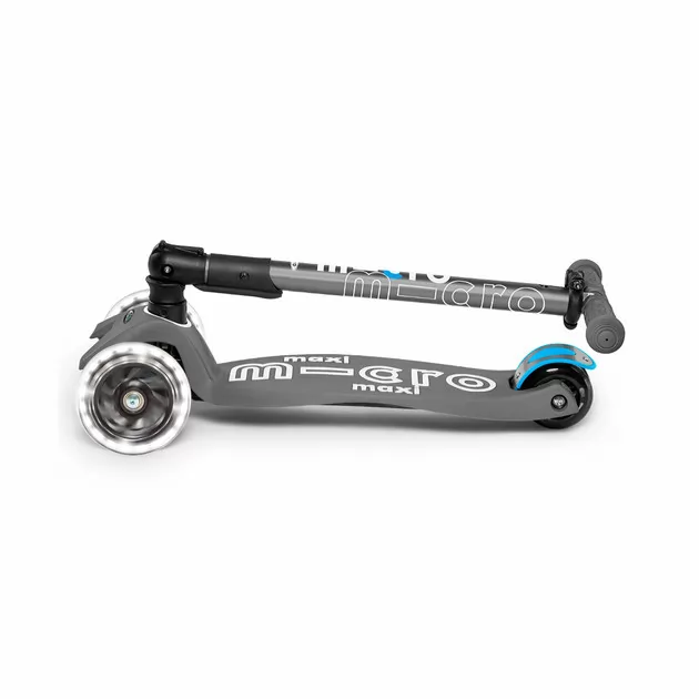 Самокат MICRO складной Maxi Deluxe LED Вулканический серый (MMD094) - фото 3