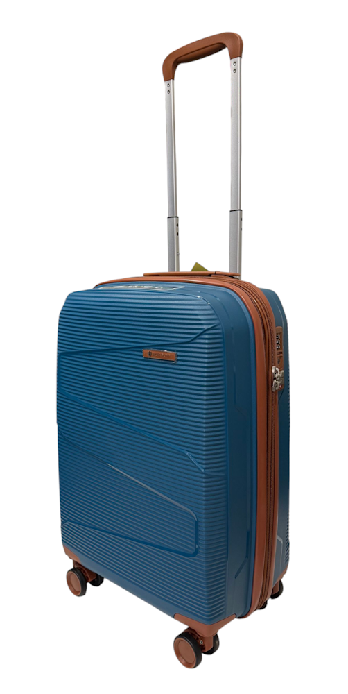 Валіза маленька ручна поклажа Worldline Airtex 293 поліпропілен S Синій