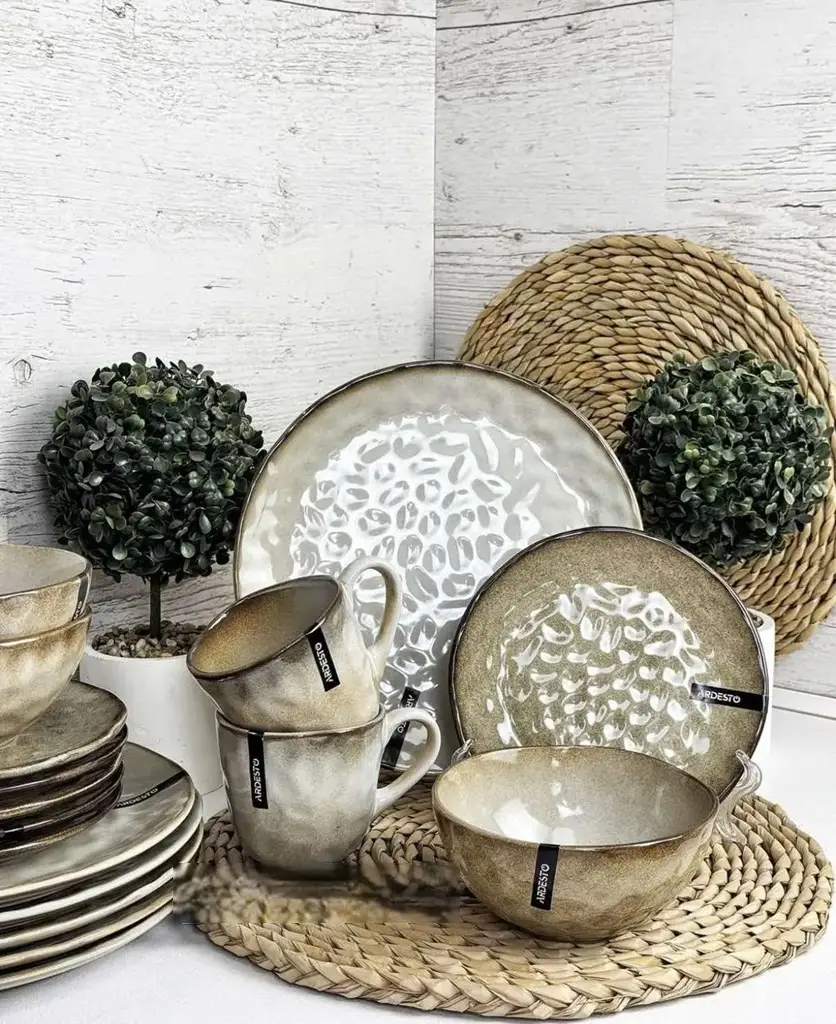 Сервіз столовий Ardesto Umbria 24 пр. Бежевий (8-6-5015103)