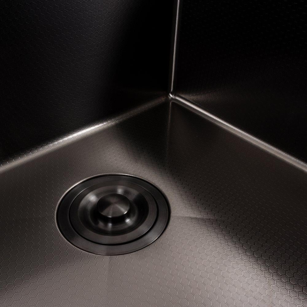 Мойка кухонная Valeso Handmade 50х50 PVD DECOR сифон круглый 3,0/0,8 Черный - фото 5 Мойка кухонная Valeso Handmade 50х50 PVD DECOR сифон круглый 3,0/0,8 Черный - фото 5