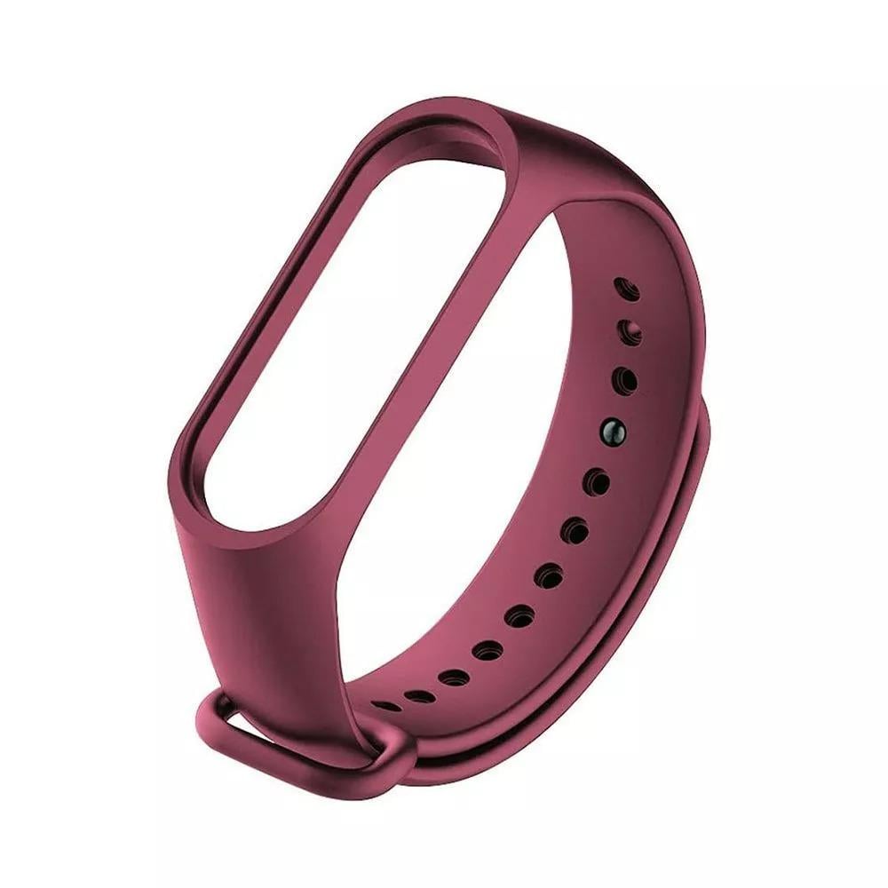 Ремешок силиконовый для фитнес-браслета PRC Mi Band 7 Бордовый (13925592)