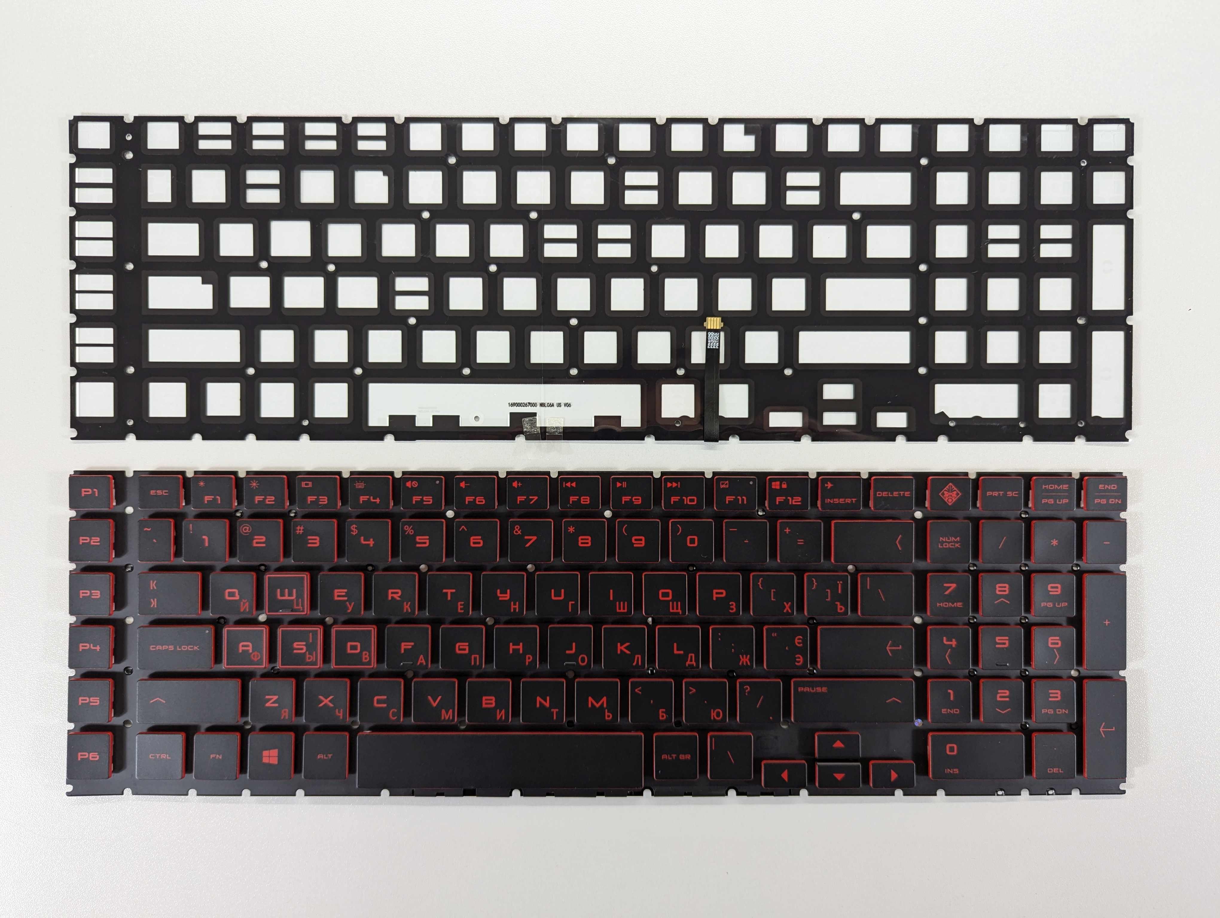 Клавіатура з підсветкою для HP Omen 17-CB TPN-C144 Shadow Elf 5 Red (102834) - фото 3