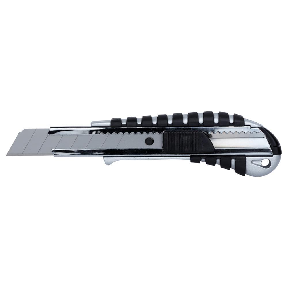 Нож строительный Sigma автоматический замок метал/резина лезвие 18 мм (8211041) - фото 2