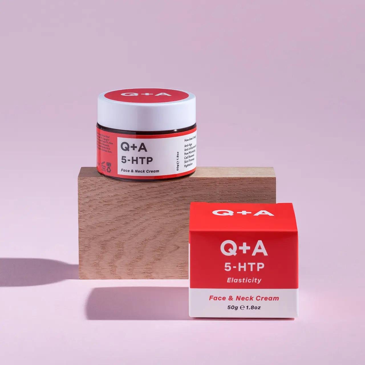 Розгладжуючий крем для обличчя та шиї Q+A 5-HTP Face & Neck Cream 50 г (10368613) - фото 4