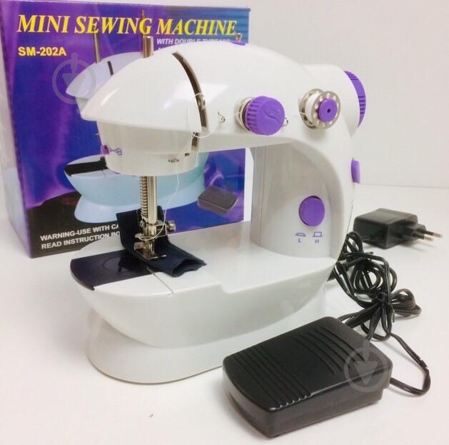 Машинка швейная MINI SEWING MACHINE SM-202A Белая - фото 3