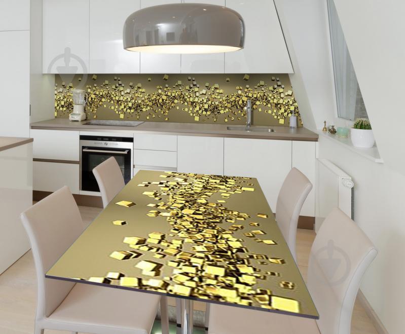 Наклейка виниловая на стол Zatarga  "Золото 3Д" 650х1200 мм