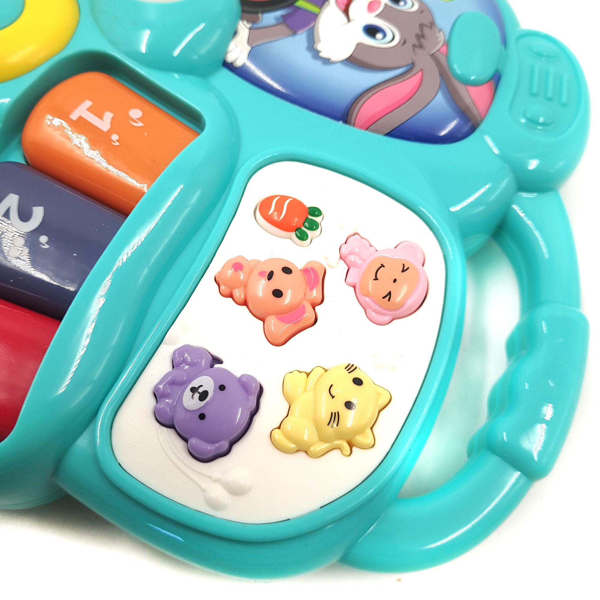 Іграшка розвиваюча музична TK Group Піаніно Паровозік з українською озвучкою Блакитний (116328g) - фото 4