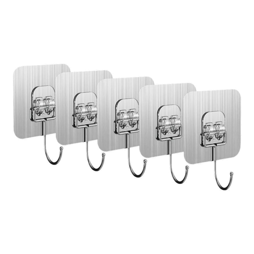 Самоклеючі тримачі для кухні та ванної кімнати 5 шт. Сріблястий (10971286)