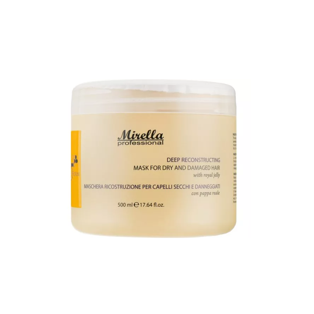 Маска для сухого і пошкодженого волосся з маточним молочком Mirella Professional Bee Form Reconstructing Mask 500 мл