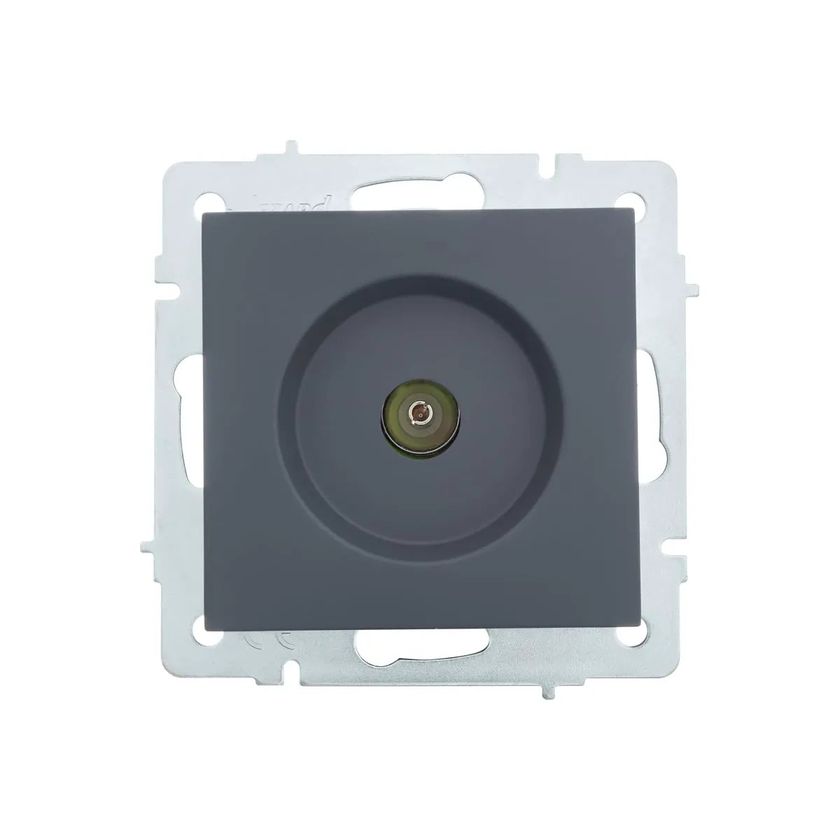 Розетка TV одинарная Lezard Vesna проходная Графит (742-3488-129)