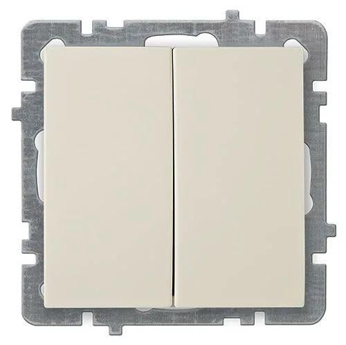 Выключатель двухклавишный Nilson Touran без рамки Кремовый (27550032)
