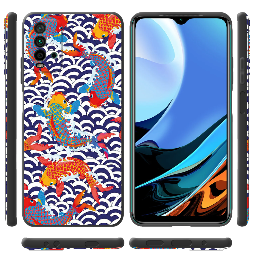 Чехол BoxFace Xiaomi Redmi 9T Koi Fish Черный силикон (41685-up2477-42106) - фото 2