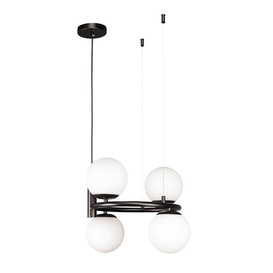 Люстра 7521011-4 BK+WH Чорний/Білий (LVS5130)