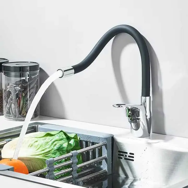 Змішувач із гнучким краном Water Tap 48 см Чорний (27735480) - фото 5