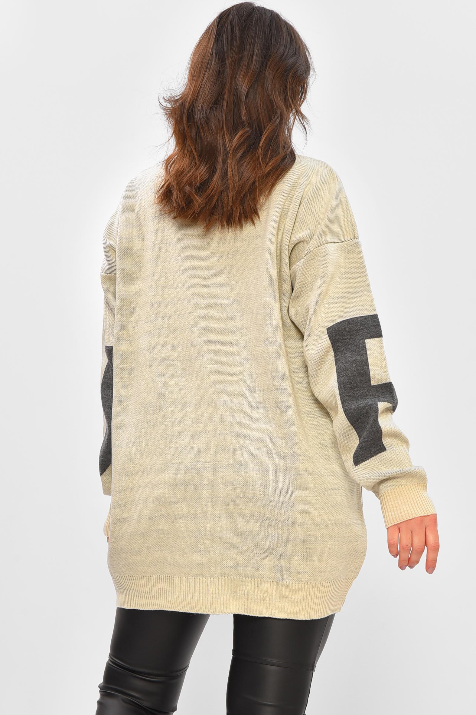 Свитер женский 207379 с принтом 2XL-3XL Бежевый (207379_!339305_50-52) - фото 3 Свитер женский 207379 с принтом 2XL-3XL Бежевый (207379_!339305_50-52) - фото 3