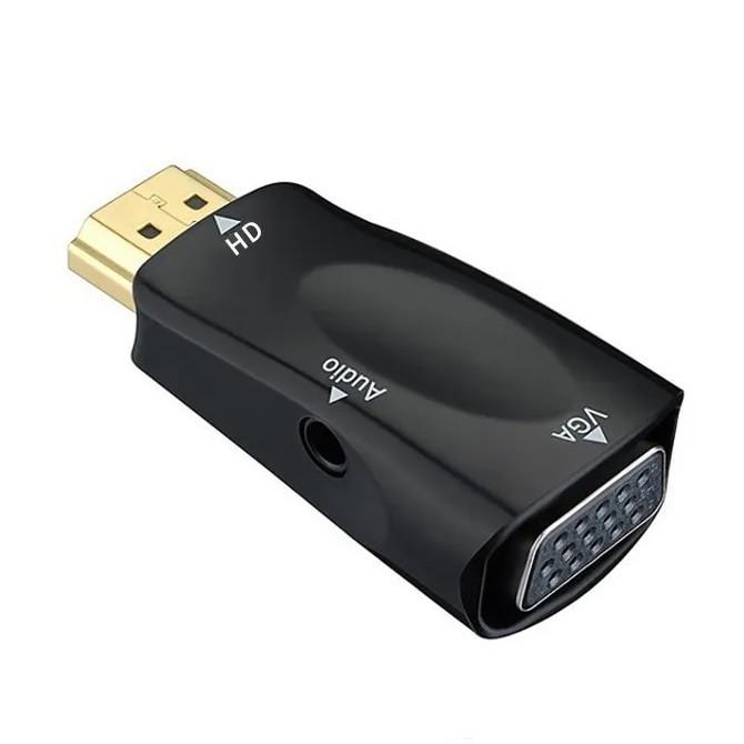 Переходник-адаптер HDMI Male-VGA Female 1080p Full HD c аудио-входом