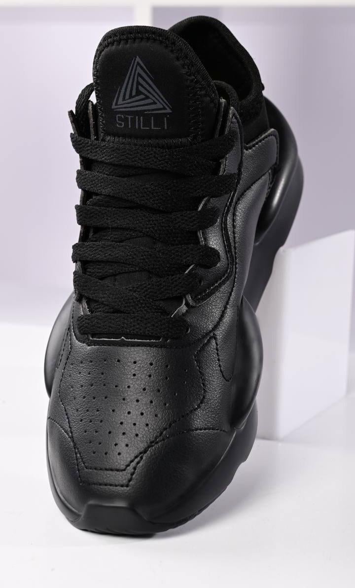 Кросівки із комбінованої шкіри і текстилю унісекс р. 36 Чорний (100377701-36)