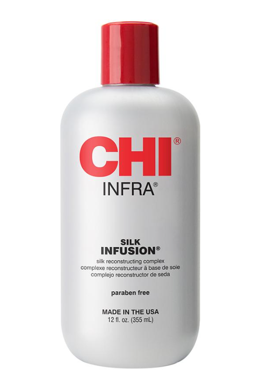 Шелковый восстанавливающий комплекс для волос CHI Infra Silk Infusion с гидролизованным шелком несмываемый уход 355 мл (29908)