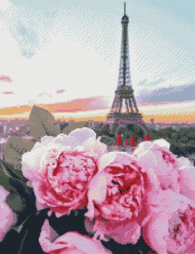 Алмазная мозаика Strateg Эйфелева башня из пиона 50х60 см (HA0006)