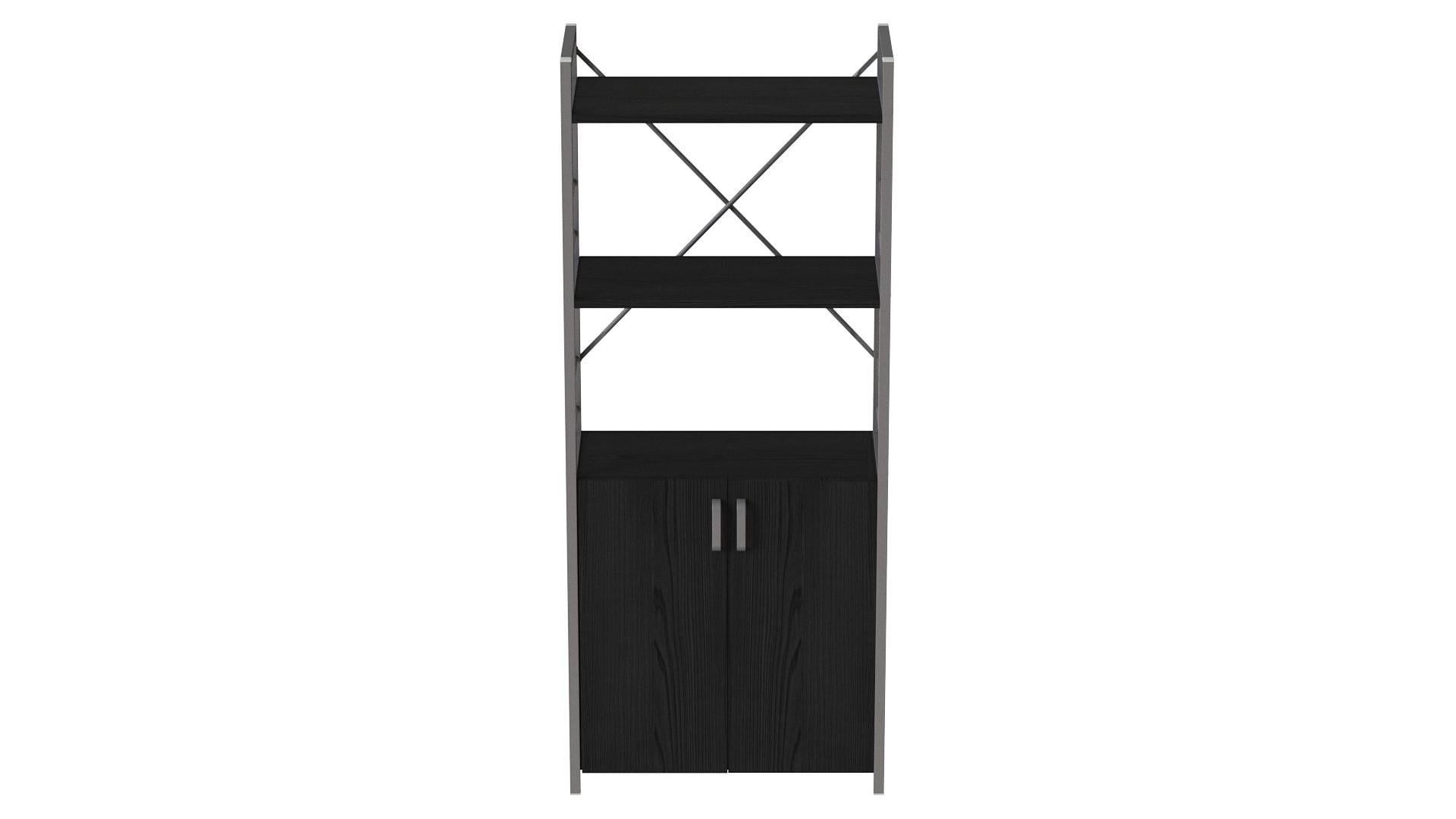 Этажерка Ferrum-decor Коннект 3/60 с тумбой ДСП 144x60x28 см Серый/Сосная Кембра (FRD-104458)