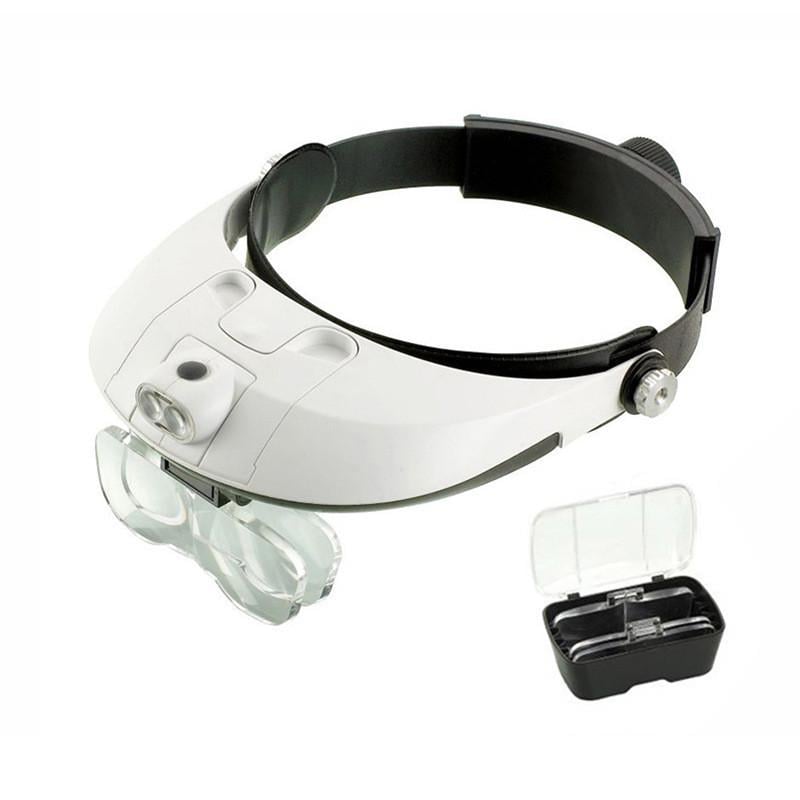 Лупа бінокулярна Magnifier 81001-G LED 1x-6x