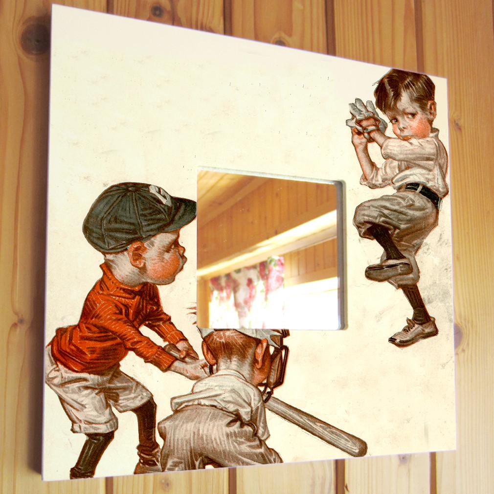 Зеркало декоративное ретро Бейсбол Винтаж MLB 260х260 мм (M00130) Зеркало декоративное ретро Бейсбол Винтаж MLB 260х260 мм (M00130)