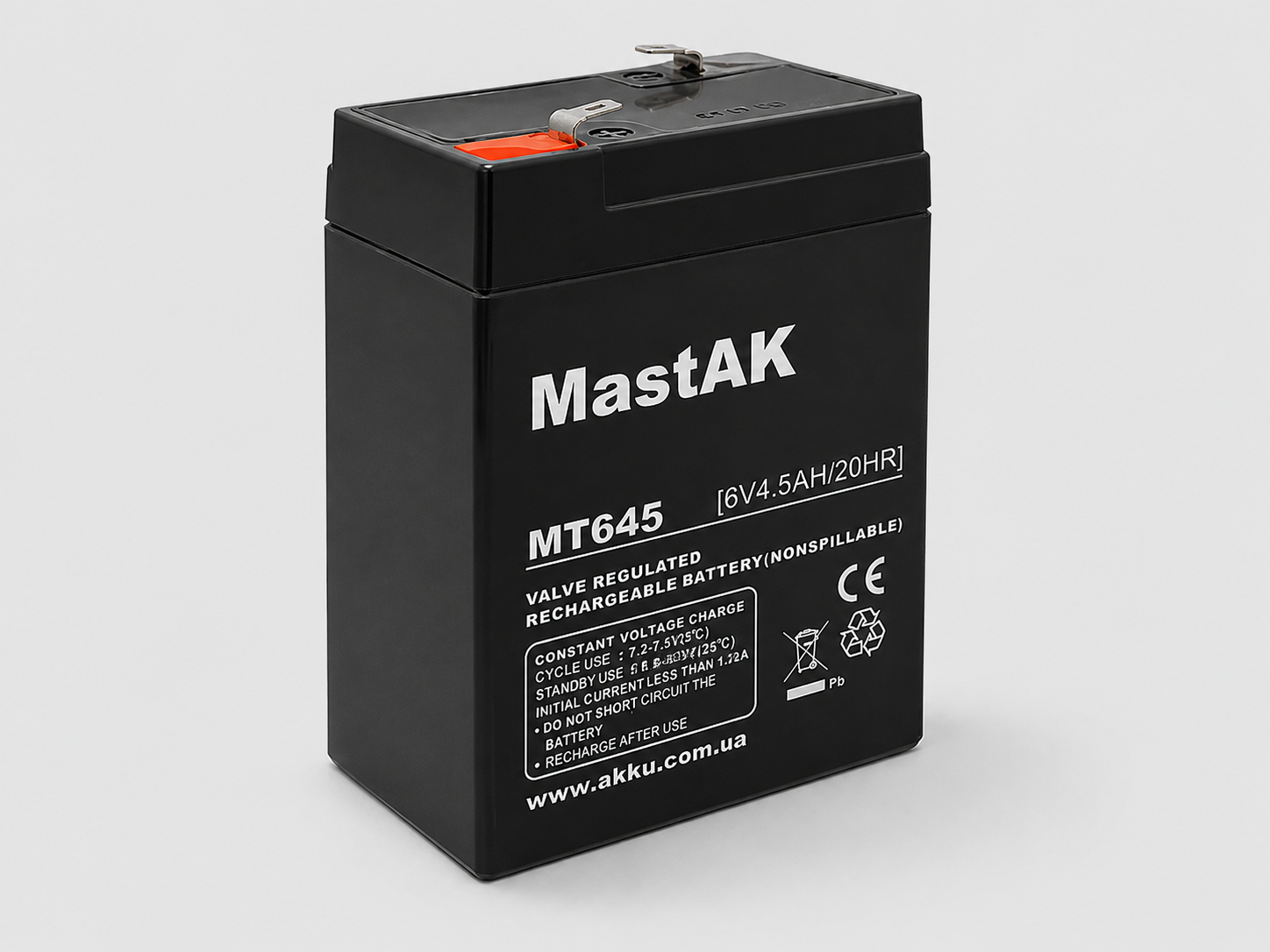 Аккумулятор MastAK MT645 6V 4,5 Ah (185035)
