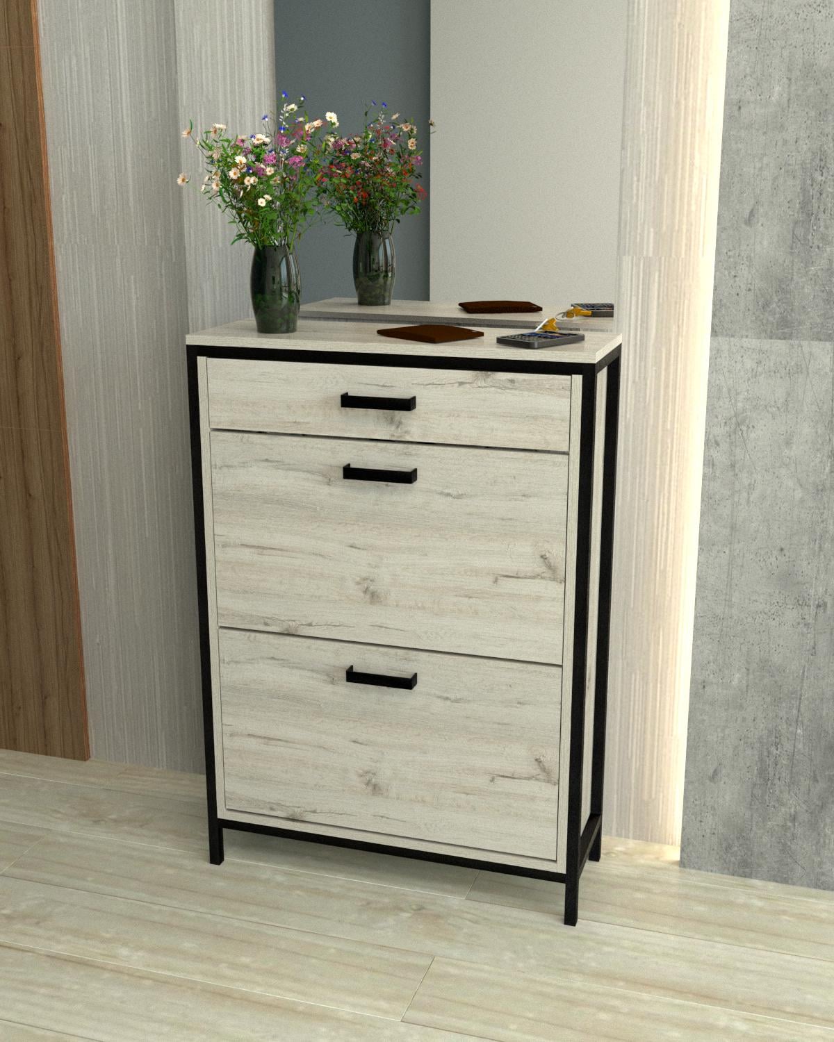 Тумба для обуви EcoLoft Далма DSP-1354-2 в стиле лофт Дуб Кортона (31917773) Тумба для обуви EcoLoft Далма DSP-1354-2 в стиле лофт Дуб Кортона (31917773)